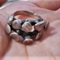 Vintage Sterling Silver Modernist Brutalist Artisan Ring Size 9