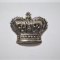 Vintage Sterling Silver Royal Fleur De Lis Crown Pin Brooch JEWELART