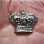 Vintage Sterling Silver Royal Fleur De Lis Crown Pin Brooch JEWELART