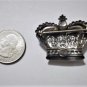 Vintage Sterling Silver Royal Fleur De Lis Crown Pin Brooch JEWELART