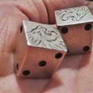 Rare VICTORIA Taxco Sterling Silver Lion's Heads Gaming Casino Gambling Dice Set