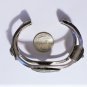 Vintage Sterling Silver Navajo Turquoise Heavy Old Pawn Cuff Bracelet