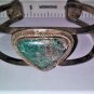 Vintage Sterling Silver Navajo Turquoise Heavy Old Pawn Cuff Bracelet