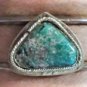 Vintage Sterling Silver Navajo Turquoise Heavy Old Pawn Cuff Bracelet