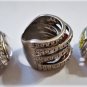 Vtg Sterling 925 Silver Collection Lot of Three Statement Rings Size 10.5 & 8