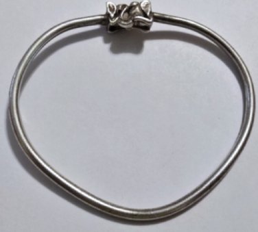 Vintage Sterling Silver W Indies Jamaican Elephant Head Terminal Cuff Bracelet