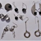 Vintage Sterling Silver Modernist Earrings Lot Collection Incl Marjorie Baer