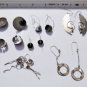 Vintage Sterling Silver Modernist Earrings Lot Collection Incl Marjorie Baer