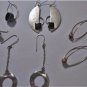 Vintage Sterling Silver Modernist Earrings Lot Collection Incl Marjorie Baer