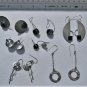 Vintage Sterling Silver Modernist Earrings Lot Collection Incl Marjorie Baer