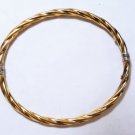 Vintage Gold Filled Twist Cable Bangle Bracelet