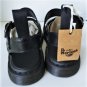 Dr Martens GRYPHON Black Leather Strap Sandals Silver Hdwr US W 9 UK 7 EU 41