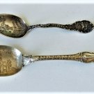 Antique Sterling Silver INDIANA Souvenir Spoons Soldier's & Sailor's Memorial