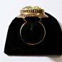 Antique Victorian Edwardian 14K 60 Ct Pear Shape Neon Green Spinel Ring Sz 6.5