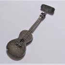 Antique Sterling Silver C Clasp Mini Spanish Guitar Working Pegs Pin Brooch MEXI