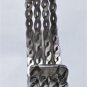 Vintage Navajo Wide Heavy Stamped Sterling Silver Hammered Twist Cuff Bracelet