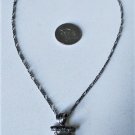 Vintage Sterling Silver Garnet LORI BONN Pendant Necklace 16"
