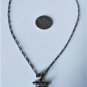 Vintage Sterling Silver Garnet LORI BONN Pendant Necklace 16"