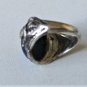 Antique Sterling Silver WACHENHEIMER Art Nouveau Deco Roses Blue Agate Ring ~5.5