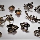 Vintage Sterling Silver Art Deco Earrings Lot Collection of 7 Prs Danecraft Beau