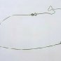 Vintage 14K WG Fine Box Chain Necklace w Three Diamond Pendant 21.5" Chain Lot