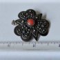 Vintage Sterling Silver Handmade ISRAEL Coral Pin Brooch Pendant Lot