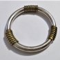 Vintage Sterling Silver Golden Wire Wrap MEXICO Bangle Bracelet Lot