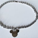 Vintage Sterling Silver MICKEY Ears Disney Pendant Heavy Chain Necklace Lot 21"