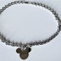 Vintage Sterling Silver MICKEY Ears Disney Pendant Heavy Chain Necklace Lot 21"