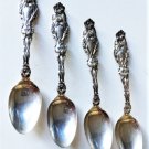 Antique Sterling Silver Whiting Mfg Lily Art Nouveau 1902 Teaspoons 5-7/8" Lot