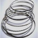 Vintage Sterling Silver OLD MEXICO Assorted Thin Bangle Bracelets Lot of 8