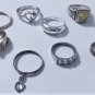 Vintage Sterling Silver Rings Lot Collection 9 Pieces