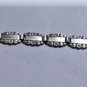 Vintage Sterling Silver Forget-Me-Not Links Name Bracelet Lot