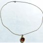 Vtg Gold Vermeil Plated Ruby Rhinestone Heart Locket Pendant Necklace Lot 18"