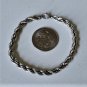 Vintage Sterling Silver Thick Rope Chain Bracelet Lot 7-1/8"