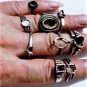 Vintage Sterling Silver Ring Settings Lot Collection 7 Pieces