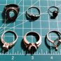 Vintage Sterling Silver Ring Settings Lot Collection 7 Pieces