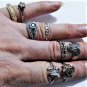 Vintage Sterling Silver Rings Lot Collection of 8 Sizes ~7.5 - 10