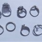 Vintage Sterling Silver Rings Lot Collection 8 Pieces