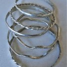 Vintage Sterling Silver MEXICO TAXCO Bangle Bracelets Lot of 6