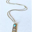 Vtg Sterling Silver Turquoise Navajo KOKOPELLI Sun Dance Pendant Necklace Lot