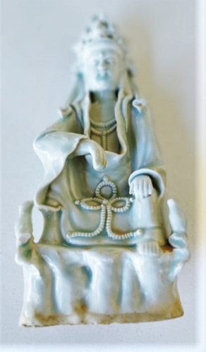 Antique Chinese Song Qingbai Quanyin Statue