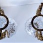 Antique 19th C Gilt Phoenix Ormolu Fitted Cut Crystal Palais Royal Vases Pair