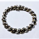 Vintage Sterling Silver Heavy San Marcos ITALY Chain Bracelet Lot 8" UNISEX