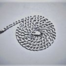 Vintage Sterling Silver ITALY Cuban Figaro Chain Necklace Lot 20.5"