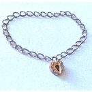 Antique Gold Filled Victoprian heart Lock Pendant Charm Bracelet Lot Small Size