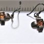 Vintage Sterling Silver Southwestern Amber Cross Dangle Earrings Lot