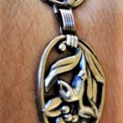 Vintage Sterling Silver Art Deco IRIS Floral Link Bracelet Lot 7.25"