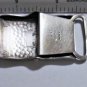 Art Deco Hammered Sterling Silver Modernist Belt Buckle 1" Shmitz, Moore & Co