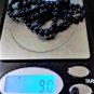 Vintage Lapis Lazuli Beaded Necklace w/ 12K Gold Filled Clasp 16-1/4"